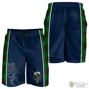 Kinloch Tartan Men's Shorts with Family Crest and Lion Rampant Vibes Sport Style