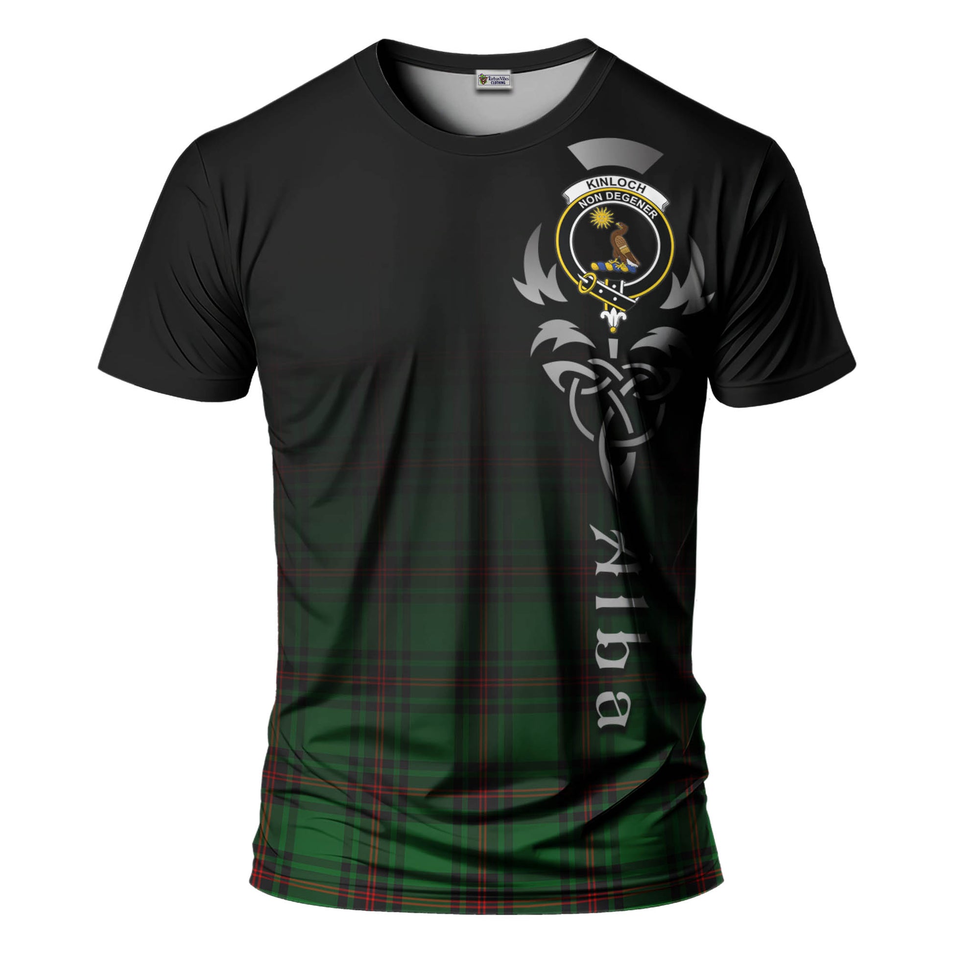 Tartan Vibes Clothing Kinloch Tartan T-Shirt Featuring Alba Gu Brath Family Crest Celtic Inspired