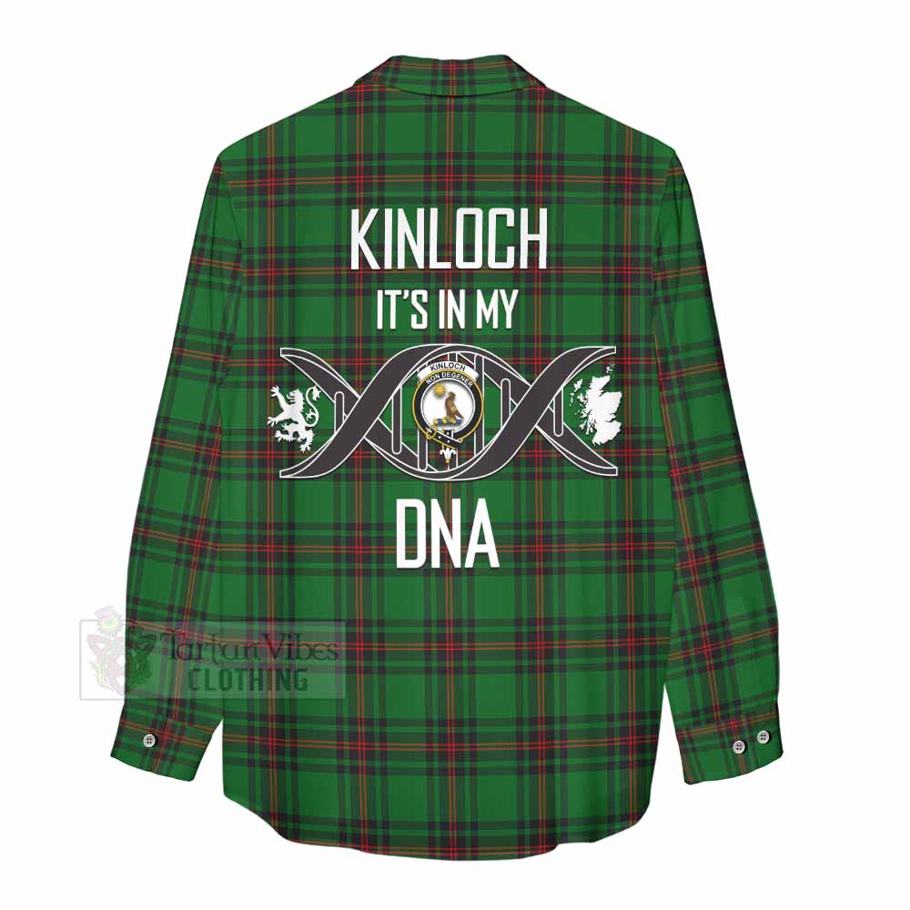 Tartan Vibes Clothing Kinloch Tartan Women's Casual Shirt with Family Crest DNA In Me Style