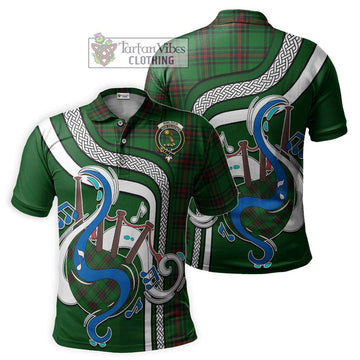 Kinloch Tartan Polo Shirt with Epic Bagpipe Style