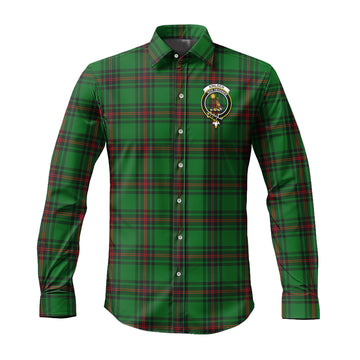 Kinloch Tartan Long Sleeve Button Up Shirt with Family Crest