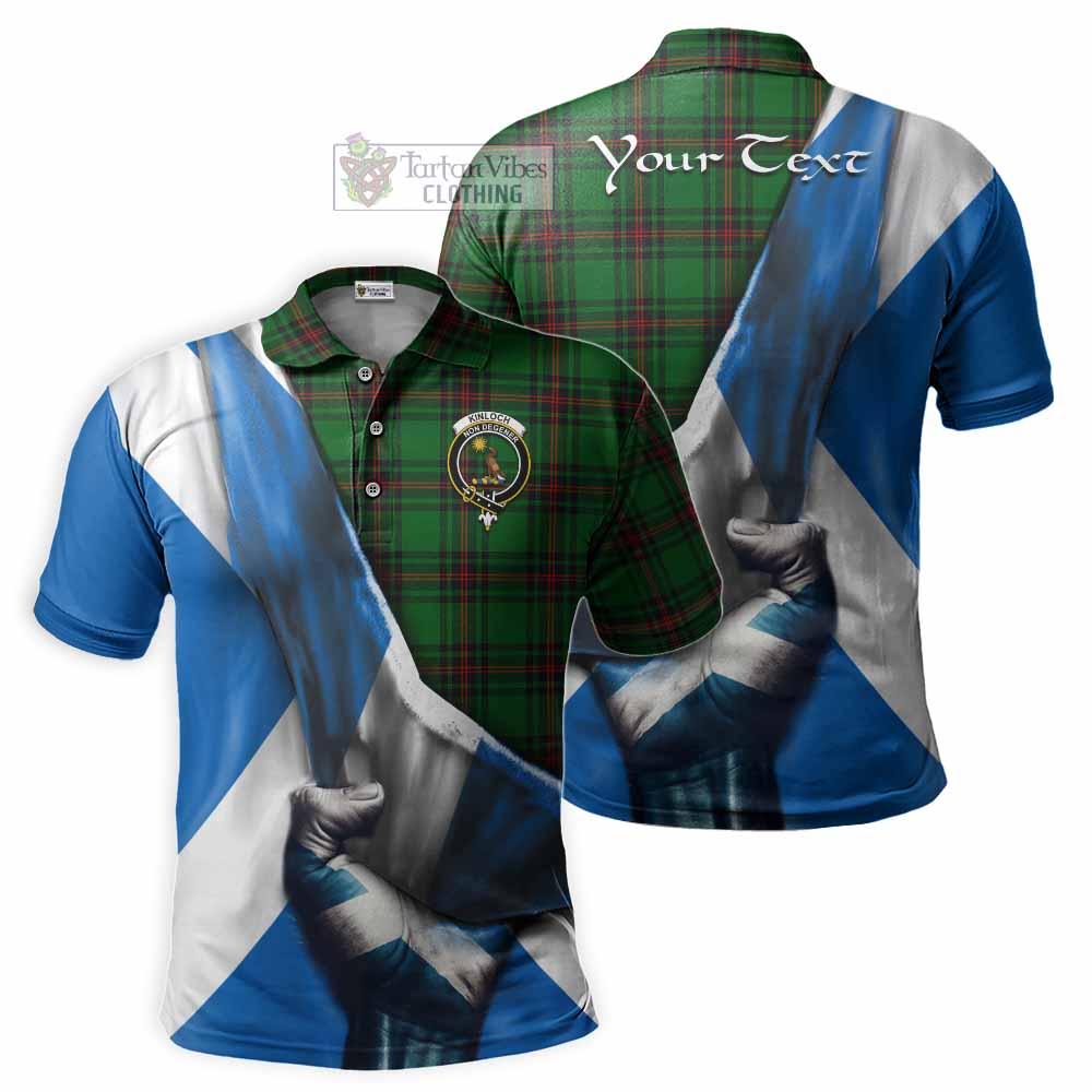 Tartan Vibes Clothing Kinloch Tartan Polo Shirt with Family Crest Scotland Patriotic Style