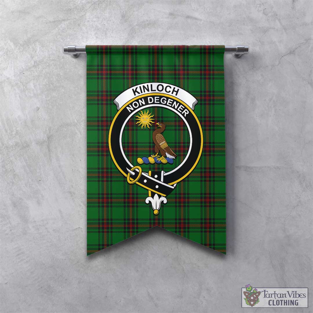 Tartan Vibes Clothing Kinloch Tartan Gonfalon, Tartan Banner with Family Crest