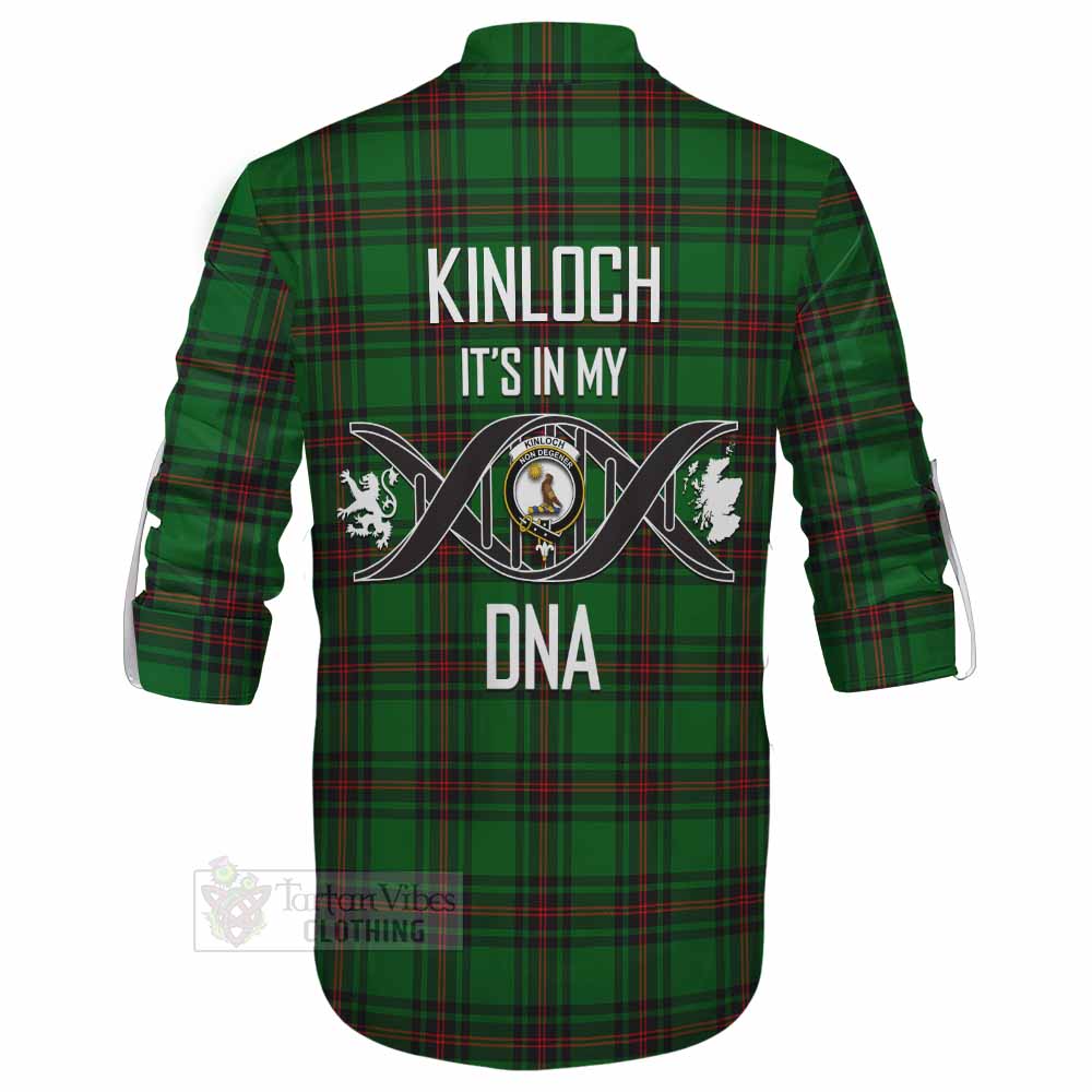 Tartan Vibes Clothing Kinloch Tartan Ghillie Kilt Shirt with Family Crest DNA In Me Style