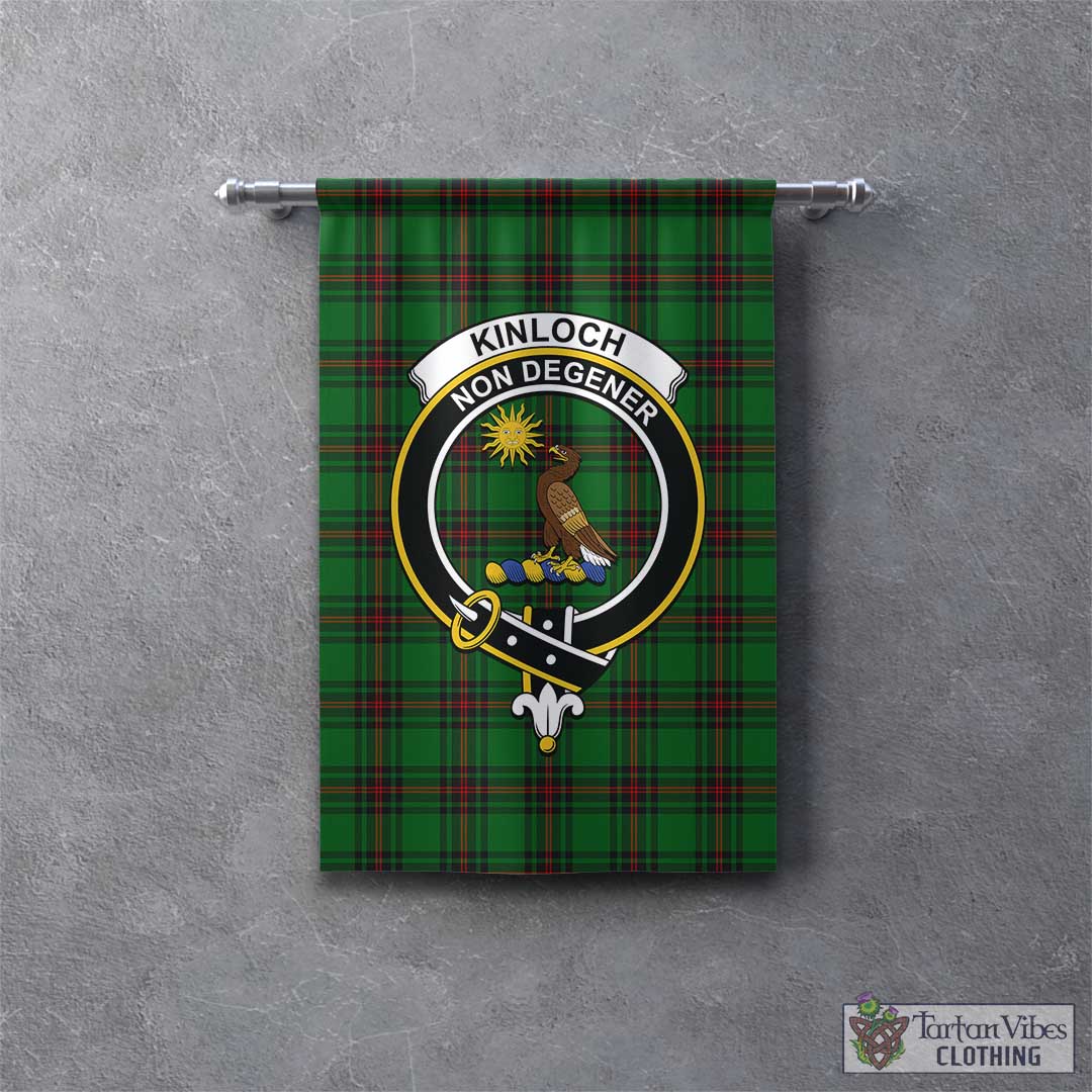 Tartan Vibes Clothing Kinloch Tartan Gonfalon, Tartan Banner with Family Crest