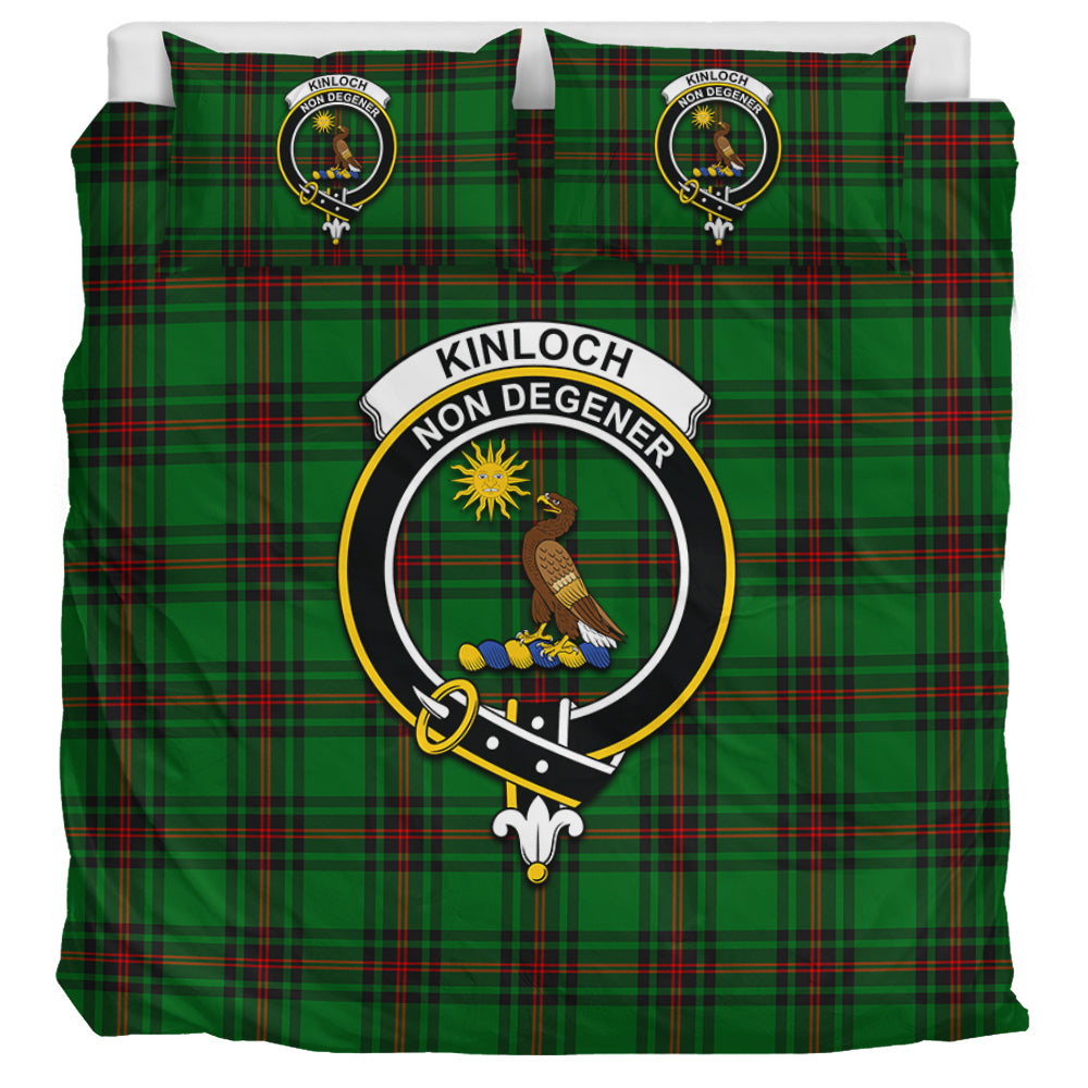 Kinloch Tartan Bedding Set with Family Crest UK Bedding Set UK Super King 104*94 inch - Tartan Vibes Clothing