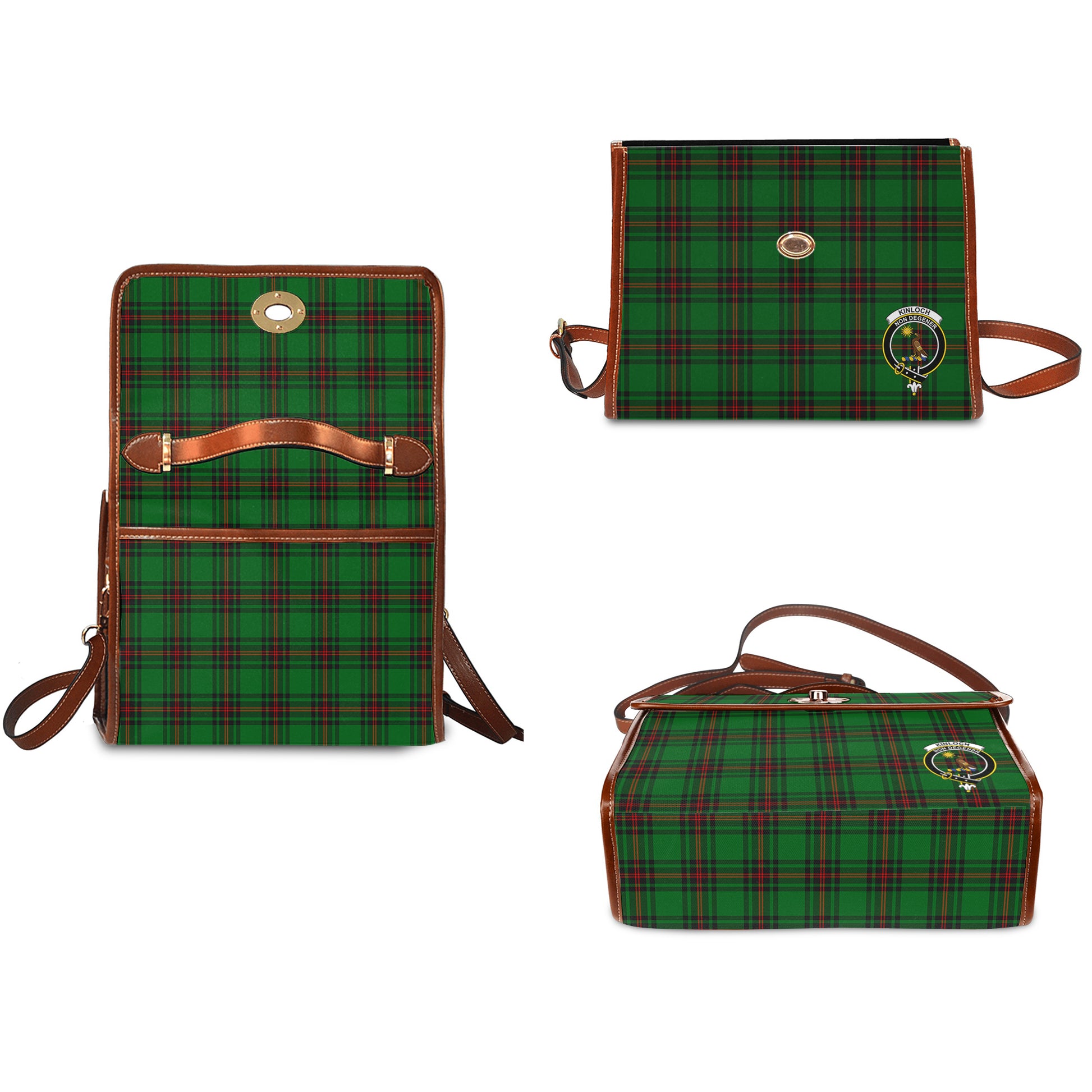 kinloch-tartan-leather-strap-waterproof-canvas-bag-with-family-crest