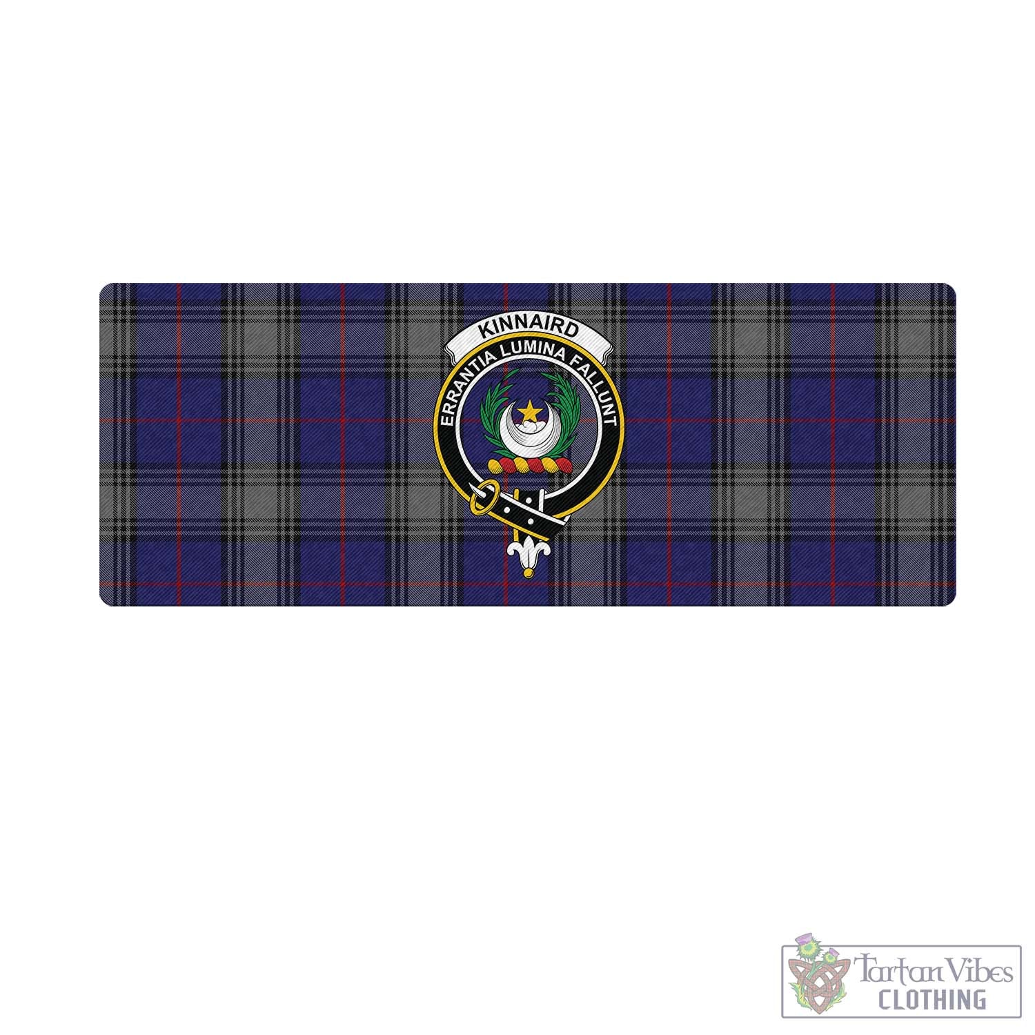 Tartan Vibes Clothing Kinnaird Tartan Mouse Pad with Family Crest