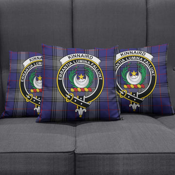 Kinnaird Tartan Pillow Cover with Family Crest