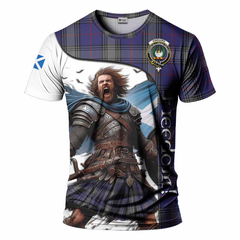 Kinnaird Crest Tartan T-Shirt Inspired by the Freedom of Scottish Warrior