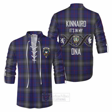 Kinnaird Tartan Ghillie Kilt Shirt with Family Crest DNA In Me Style