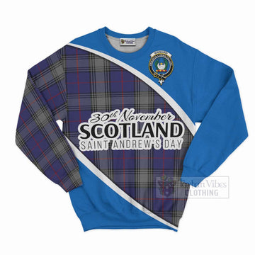 Kinnaird Family Crest Tartan Sweatshirt Celebrate Saint Andrew's Day in Style