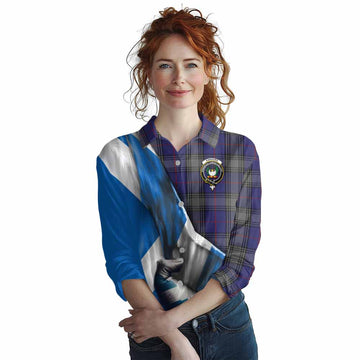 Kinnaird Tartan Women's Casual Shirt with Family Crest Scotland Patriotic Style