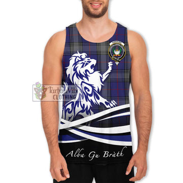 Kinnaird Tartan Men's Tank Top with Alba Gu Brath Regal Lion Emblem