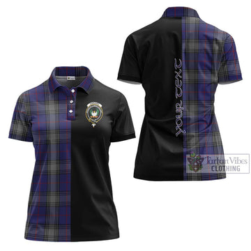 Kinnaird Tartan Women's Polo Shirt with Family Crest and Half Of Me Style