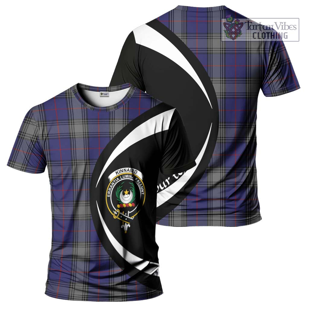 Tartan Vibes Clothing Kinnaird Tartan T-Shirt with Family Crest Circle Style