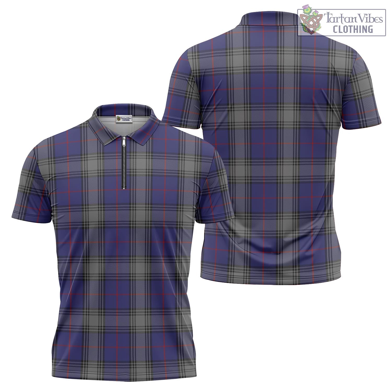 Tartan Vibes Clothing Kinnaird Tartan Zipper Polo Shirt