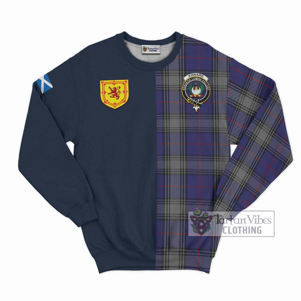 Tartan Vibes Clothing Kinnaird Tartan Sweatshirt with Scottish Lion Royal Arm Half Style