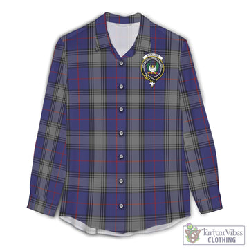 Kinnaird Tartan Womens Casual Shirt with Family Crest