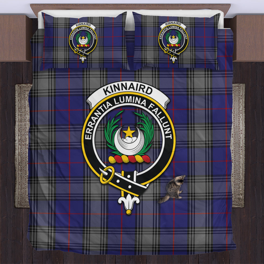 Kinnaird Tartan Bedding Set with Family Crest US Bedding Set - Tartan Vibes Clothing