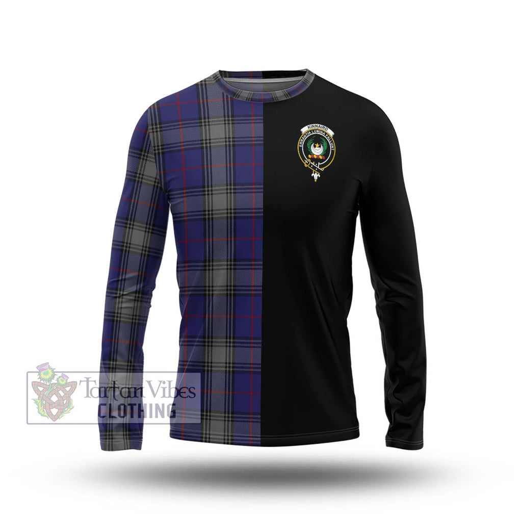 Kinnaird Tartan Long Sleeve T-Shirt with Family Crest and Half Of Me Style Unisex - Tartanvibesclothing Shop