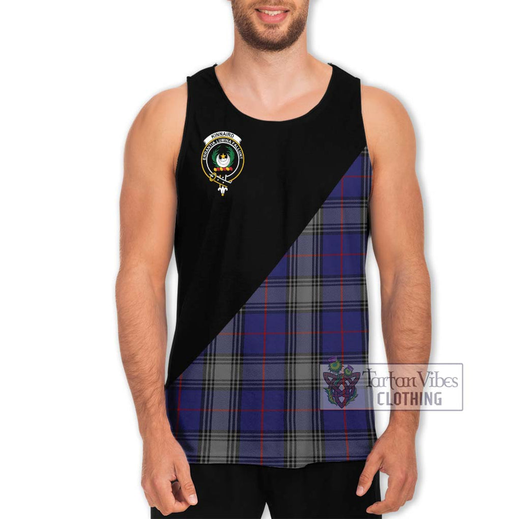 Kinnaird Tartan Men's Tank Top with Family Crest and Military Logo Style Men - Tartanvibesclothing Shop