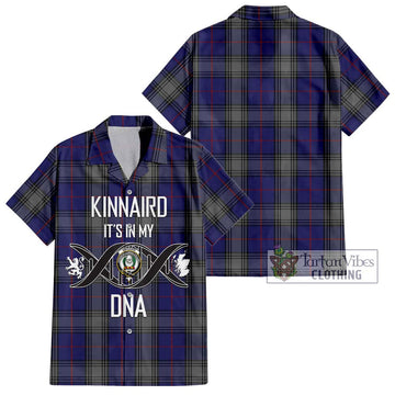 Kinnaird Tartan Short Sleeve Button Shirt with Family Crest DNA In Me Style