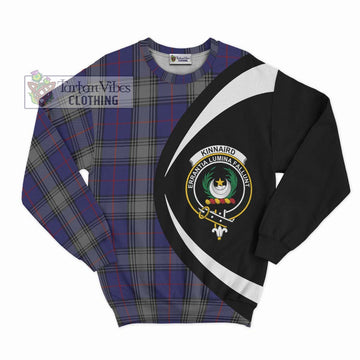 Kinnaird Tartan Sweatshirt with Family Crest Circle Style