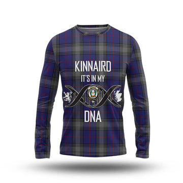 Kinnaird Tartan Long Sleeve T-Shirt with Family Crest DNA In Me Style