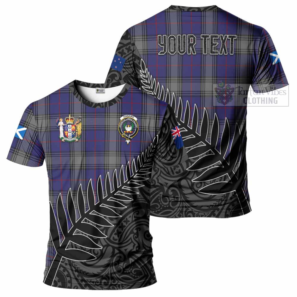 Tartan Vibes Clothing Kinnaird Crest Tartan T-Shirt with New Zealand Silver Fern Half Style