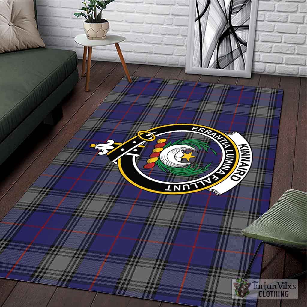 Tartan Vibes Clothing Kinnaird Tartan Area Rug with Family Crest