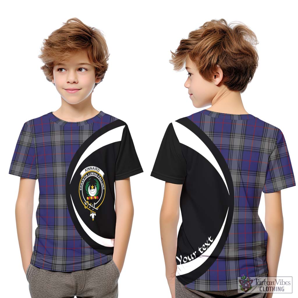 Kinnaird Tartan Kid T-Shirt with Family Crest Circle Style Youth XL Size14 - Tartan Vibes Clothing