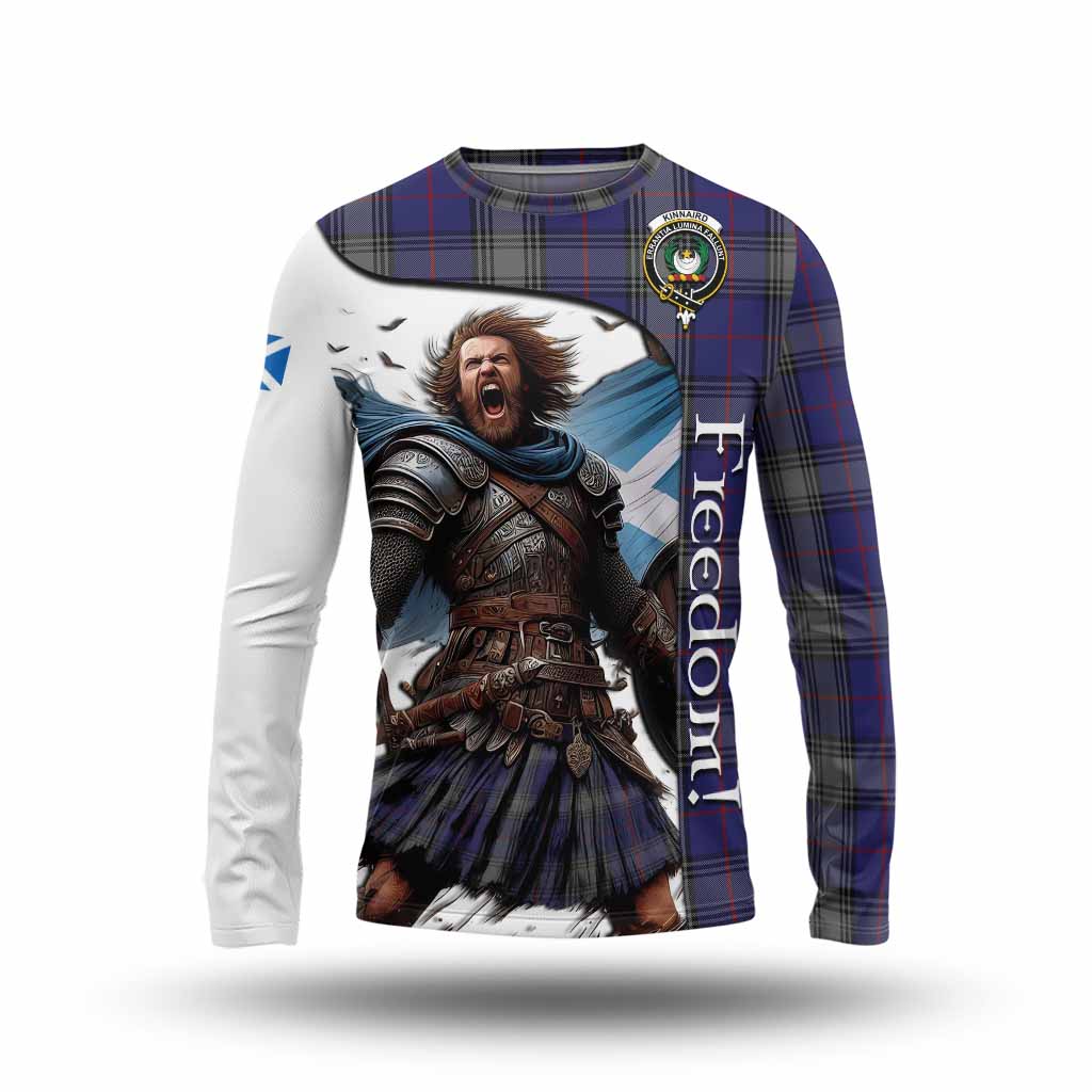 Tartan Vibes Clothing Kinnaird Crest Tartan Long Sleeve T-Shirt Inspired by the Freedom of Scottish Warrior