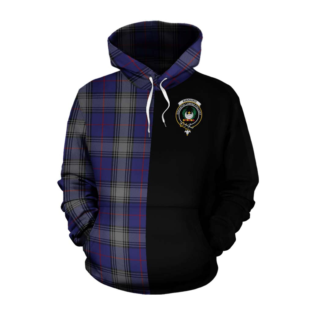 Tartan Vibes Clothing Kinnaird Tartan Cotton Hoodie with Family Crest and Half Of Me Style