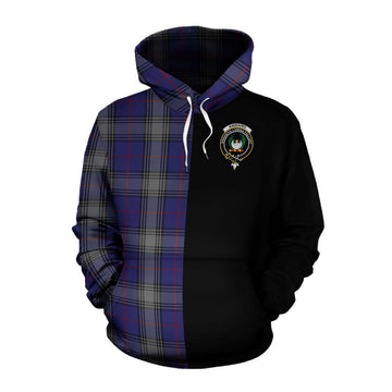 Kinnaird Tartan Cotton Hoodie with Family Crest and Half Of Me Style