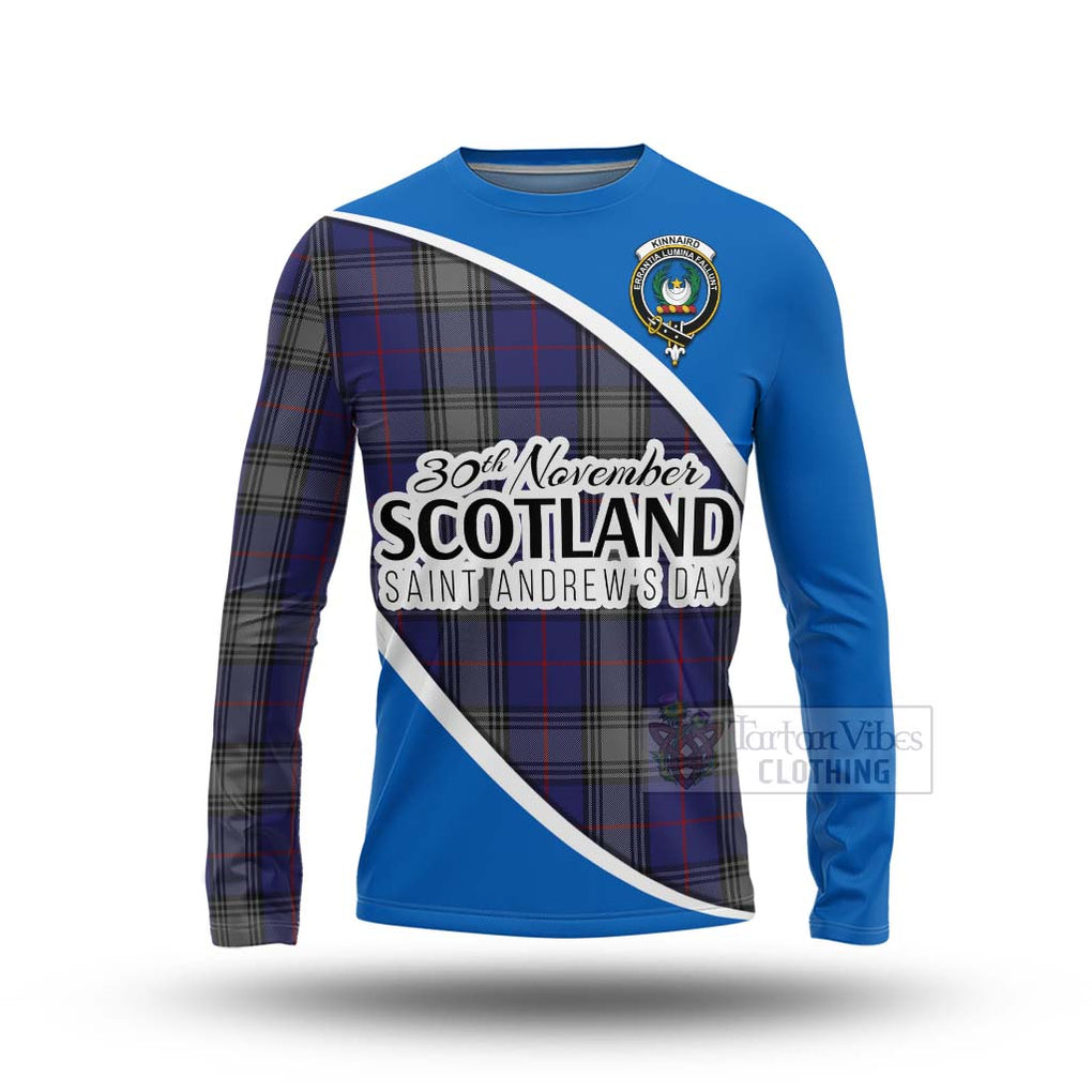 Tartan Vibes Clothing Kinnaird Family Crest Tartan Long Sleeve T-Shirt Celebrate Saint Andrew's Day in Style