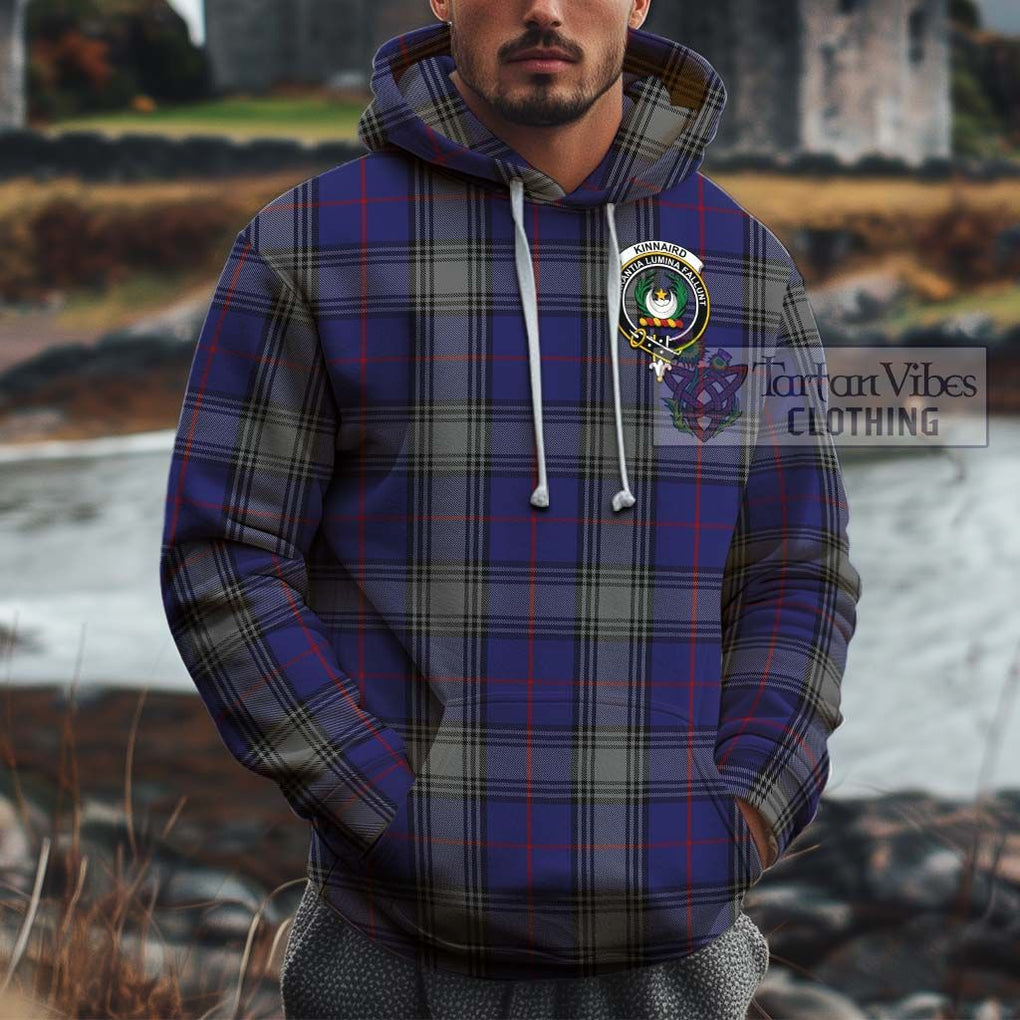 Kinnaird Tartan Cotton Hoodie with Family Crest Pullover Hoodie XS - Tartan Vibes Clothing