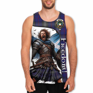 Kinnaird Crest Tartan Men's Tank Top Inspired by the Freedom of Scottish Warrior