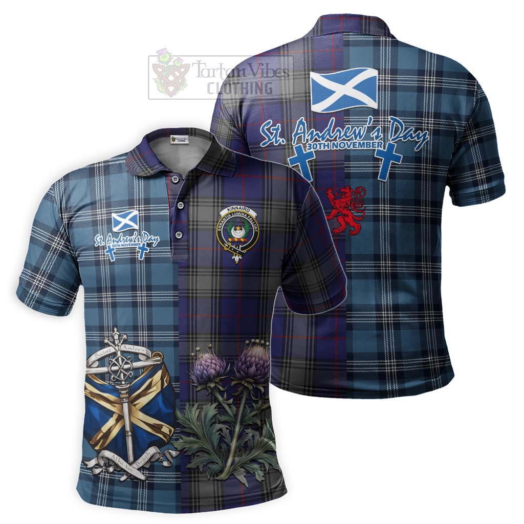 Tartan Vibes Clothing Kinnaird Tartan Polo Shirt Happy St. Andrew's Day Half Tartan Style