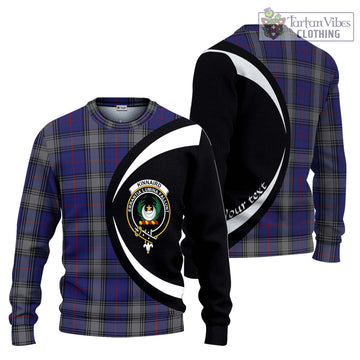 Kinnaird Tartan Ugly Sweater with Family Crest Circle Style