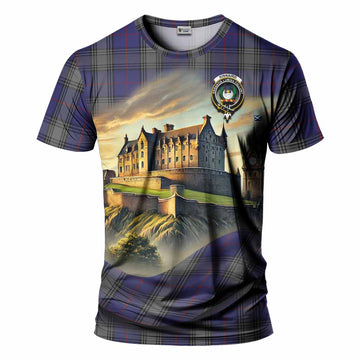 Kinnaird Tartan Family Crest T-Shirt with Scottish Ancient Castle Style Kid's Shirt - Tartan Vibes Clothing