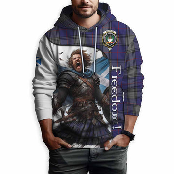 Kinnaird Crest Tartan Hoodie Inspired by the Freedom of Scottish Warrior