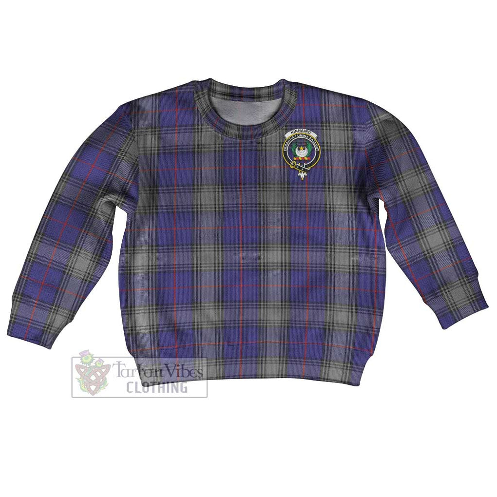 Tartan Vibes Clothing Kinnaird Tartan Kid Ugly Sweater with Family Crest