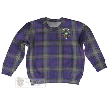 Kinnaird Tartan Kid Ugly Sweater with Family Crest