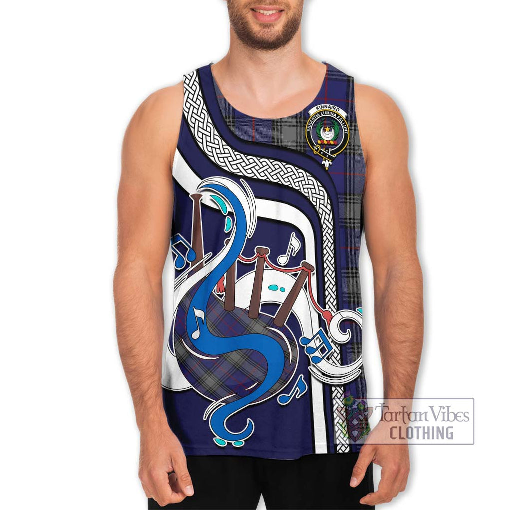 Kinnaird Tartan Men's Tank Top with Epic Bagpipe Style Men - Tartanvibesclothing Shop