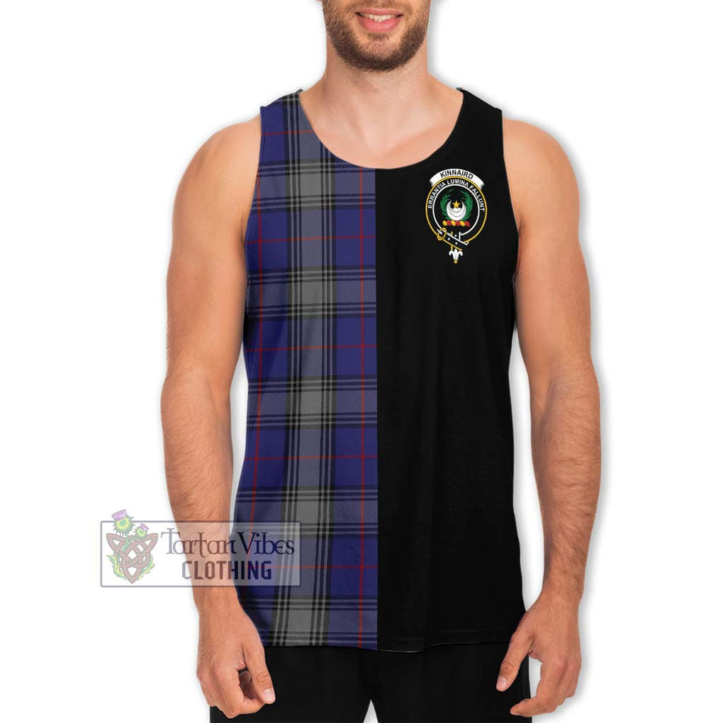 Kinnaird Tartan Men's Tank Top with Family Crest and Half Of Me Style Men - Tartanvibesclothing Shop