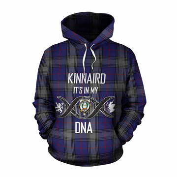 Kinnaird Tartan Cotton Hoodie with Family Crest DNA In Me Style