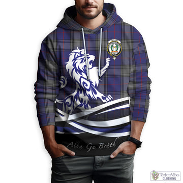 Kinnaird Tartan Hoodie with Alba Gu Brath Regal Lion Emblem