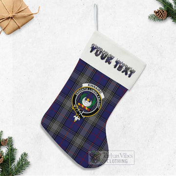 Kinnaird Tartan Family Crest Christmas Stocking with Personalized Text