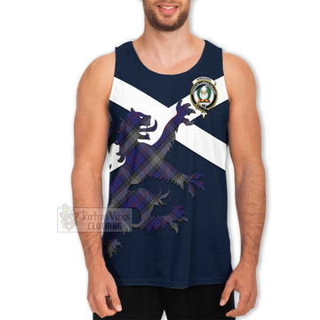 Kinnaird Tartan Lion Rampant Men's Tank Top  Proudly Display Your Heritage with Alba Gu Brath and Clan Name